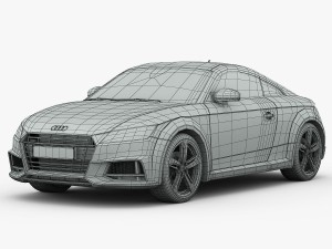 audi tts coupe 2015 detailed interior 3D Модель