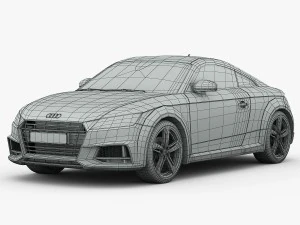 audi tts coupe 2015 detailed interior 3D Model