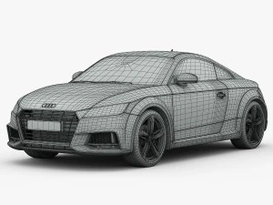 audi tts coupe 2015 detailed interior 3D Model