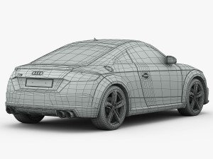 audi tts coupe 2015 detailed interior 3D Модель