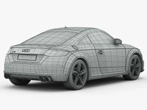 audi tts coupe 2015 detailed interior 3D Model