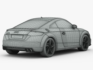 audi tts coupe 2015 detailed interior 3D Модель