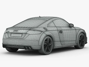audi tts coupe 2015 detailed interior 3D Model