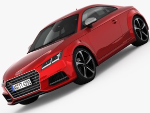 audi tts coupe 2015 detailed interior 3D Model