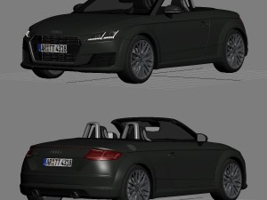 audi tt roadster 2015 detailed interior Model 3D