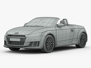 audi tt roadster 2015 detailed interior Model 3D