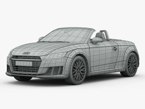 ऑडी टीटी रोडस्टर 2015 का विस्तृत इंटीरियर 3D मॉडल