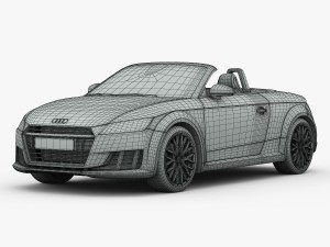 audi tt roadster 2015 detailed interior Model 3D