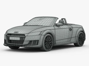 ऑडी टीटी रोडस्टर 2015 का विस्तृत इंटीरियर 3D मॉडल