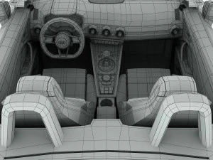 ऑडी टीटी रोडस्टर 2015 का विस्तृत इंटीरियर 3D मॉडल