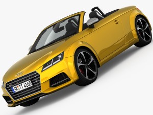 audi tts roadster 2015 detailed interior 3D Model