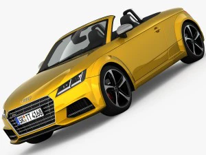 ऑडी टीटीएस रोडस्टर 2015 का विस्तृत इंटीरियर 3D मॉडल