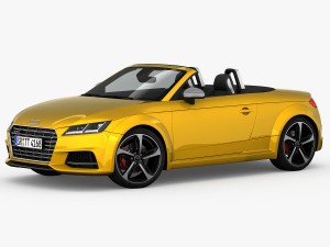 audi tts roadster 2015 detailed interior 3D Model