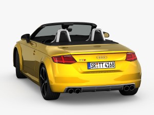 audi tts roadster 2015 detailed interior 3D Model