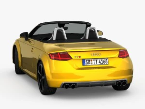 audi tts roadster 2015 detailed interior 3D Model
