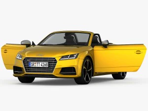 audi tts roadster 2015 detailed interior 3D Model