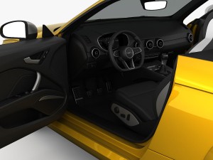 audi tts roadster 2015 detailed interior 3D Model