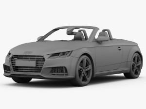 audi tts roadster 2015 detailed interior 3D Model