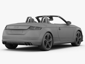 audi tts roadster 2015 detailed interior 3D Model