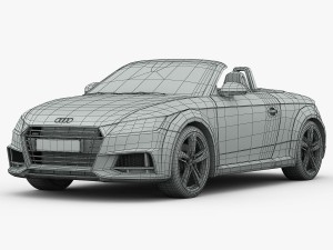 audi tts roadster 2015 detailed interior 3D Model