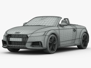 audi tts roadster 2015 detailed interior 3D Model