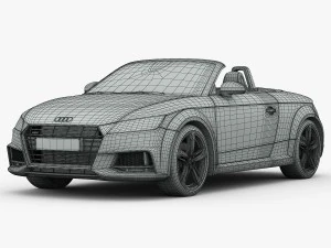 audi tts roadster 2015 detailed interior 3D Model