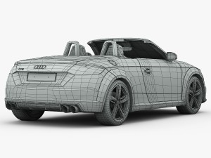 audi tts roadster 2015 detailed interior 3D Model