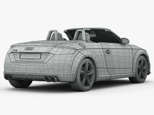 audi tts roadster 2015 detailed interior 3D Model