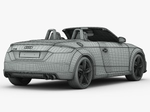 audi tts roadster 2015 detailed interior 3D Model