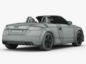 audi tts roadster 2015 detailed interior 3D Model