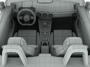 audi tts roadster 2015 detailed interior 3D Model
