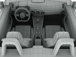 audi tts roadster 2015 detailed interior 3D Model