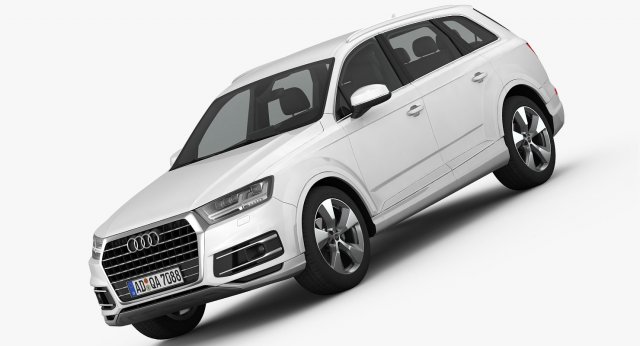 audi q7 2016 detailed interior 3Dモデル .c4d .max .obj .3ds .fbx .stl .blend 