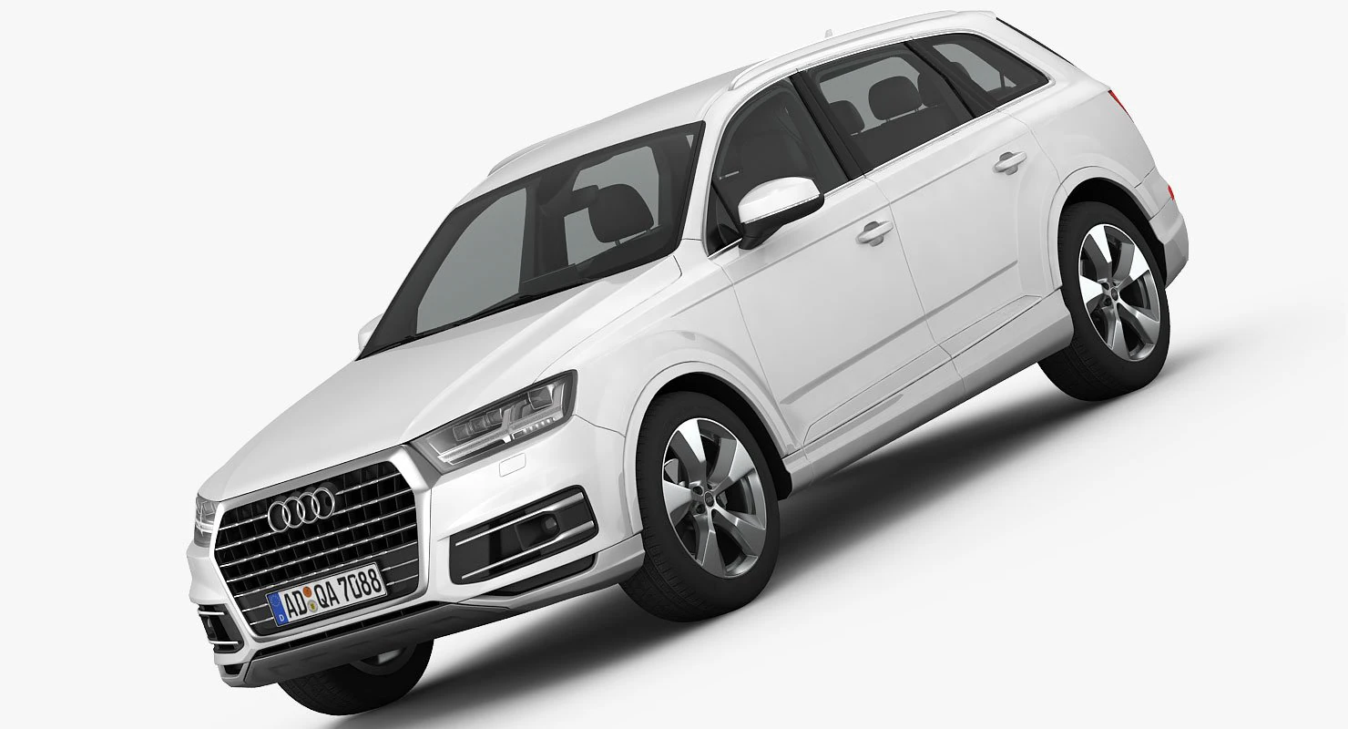 audi q7 2016 detailed interior 3D Model .c4d .max .obj .3ds .fbx .stl .blend