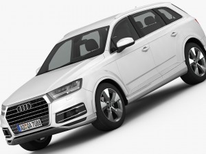 audi q7 2016 detailed interior 3D Model