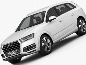 Audi Q7 2016 detaylı i&ccedil; mekan 3D Model