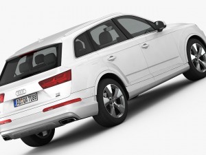audi q7 2016 detailed interior 3Dモデル