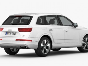 audi q7 2016 detailed interior 3Dモデル