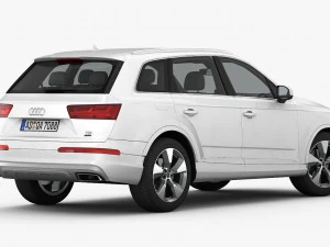 audi q7 2016 detailed interior 3D Model