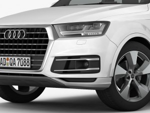 audi q7 2016 detailed interior 3Dモデル