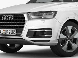 audi q7 2016 detailed interior 3D Model