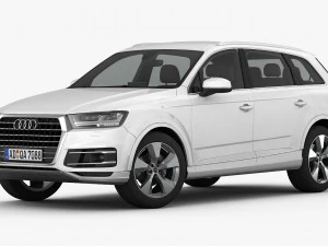 audi q7 2016 detailed interior 3D Model