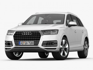audi q7 2016 detailed interior 3Dモデル