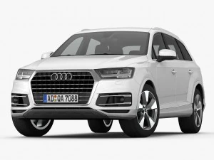 audi q7 2016 detailed interior 3D Model