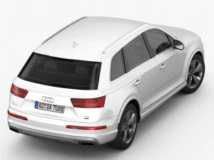 audi q7 2016 detailed interior 3D Model