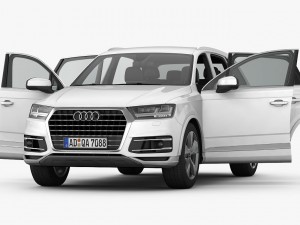audi q7 2016 detailed interior 3Dモデル