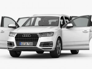 audi q7 2016 detailed interior 3D Model
