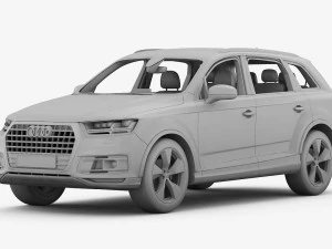 audi q7 2016 detailed interior 3D Model