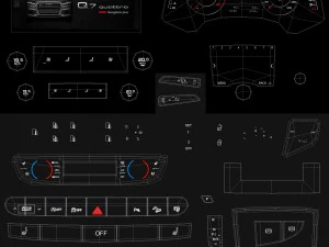 audi q7 2016 detailed interior 3D Model