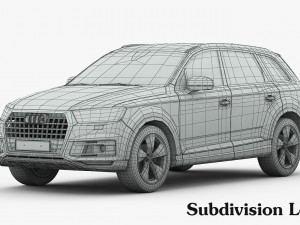audi q7 2016 detailed interior 3Dモデル